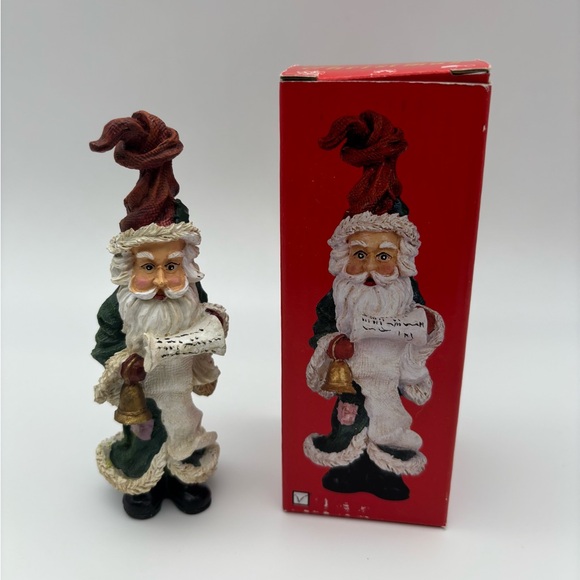 Collectible Santa Figurine With Scroll List - Picture 1 of 9